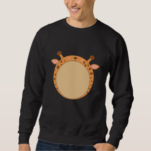 Sweatshirt Giraffe Drôle Zoo Animaux Rond Giraffes