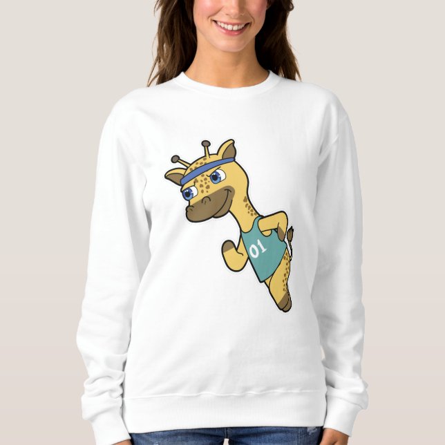 Sweatshirt Giraffe en Jogger à Running avec Headband (Devant)