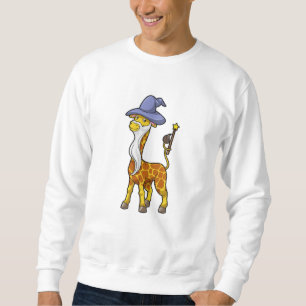 Sweatshirt Giraffe en magie avec baguette magique et Casquett