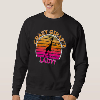 Sweatshirt Giraffe folle Lady Funny Retro Giraffe
