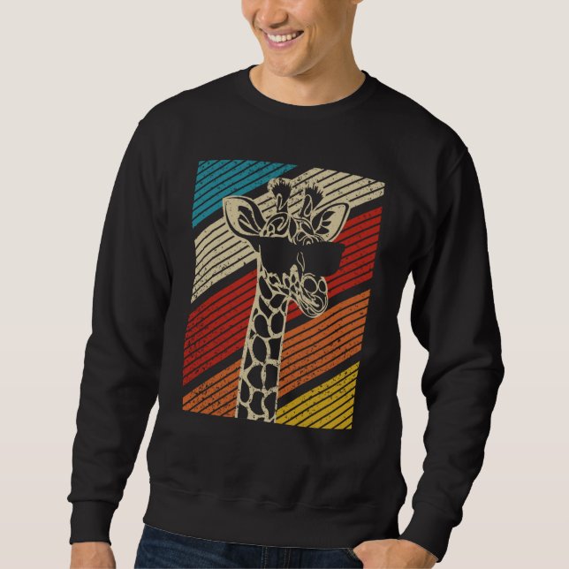 Sweatshirt Giraffe Vintage Giraffe Sunglasses Animal (Devant)