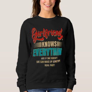 Sweatshirt Girlfriend connaît tout Femmes Fête des Mères Vi