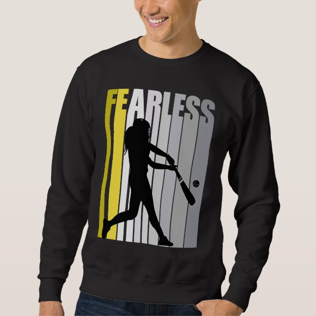 Sweatshirt Girls Baseball Fierce Courage Strong Fierce Graphi (Devant)