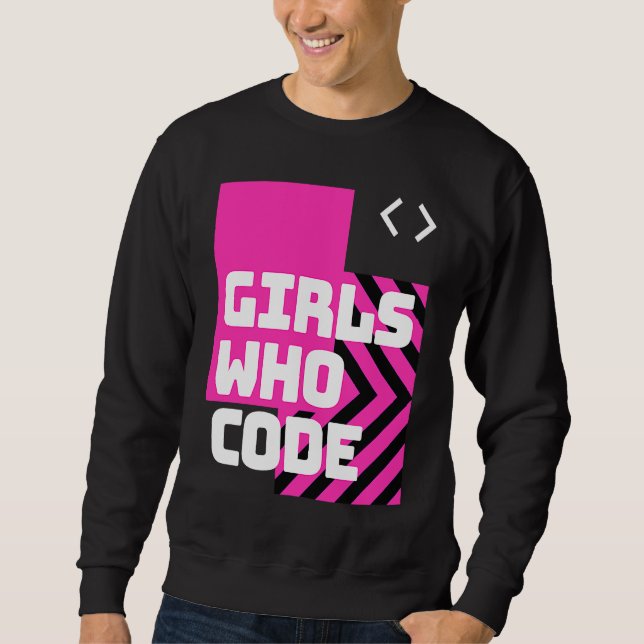 Sweatshirt Girls who code the cool  computer (Devant)