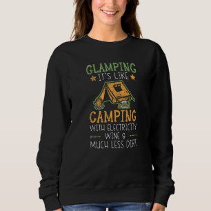Sweatshirt Glamping C'est comme du camping avec caravane élec