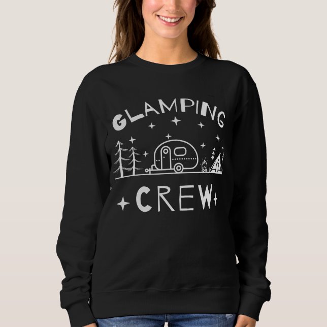 Sweatshirt Glamping Crew, Camping RV Gift, Family Camping Tri (Devant)