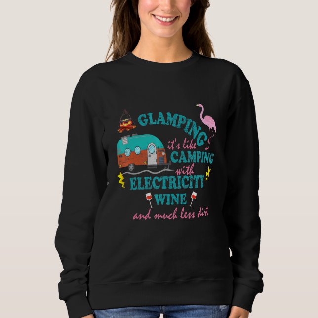 Sweatshirt Glamping Son Camping (Devant)