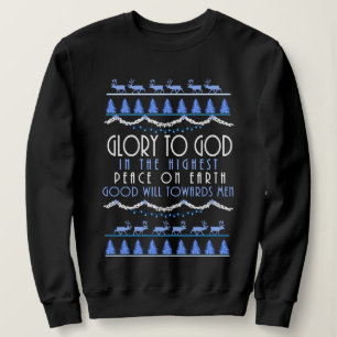 Sweatshirt Gloire à Dieu dans le plus grand Noël