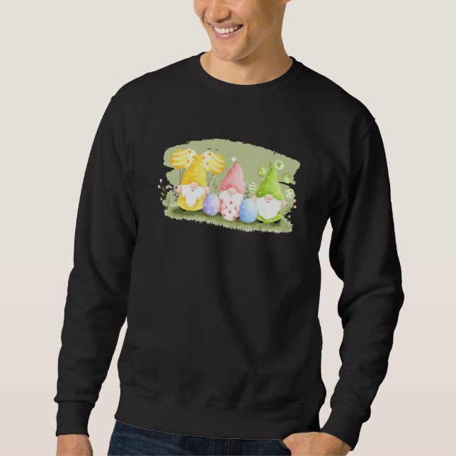 Sweatshirt Gnome de Pâques Drôle Jour de Pâques Lapin Printem (Devant)