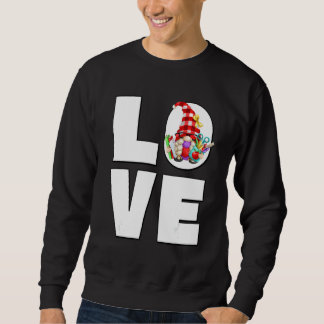 Sweatshirt Gnome enseignant pour femmes lisant des livres aim