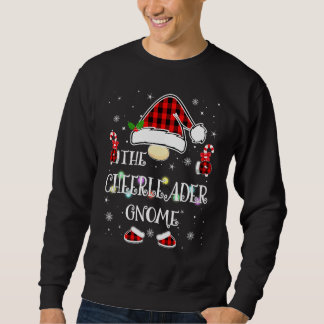 Sweatshirt Gnome Pom-Pom Famille Noël Plaid Buffalo P