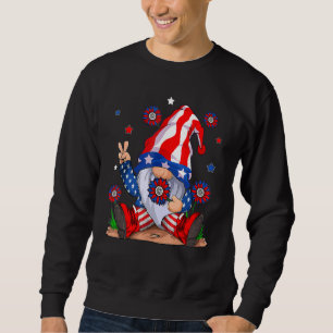 Sweatshirt Gnomes 4 juillet 2022 Patriotique Gnome American