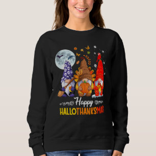 Sweatshirt Gnomes Halloween Thanksgiving Christmas Happy Hall