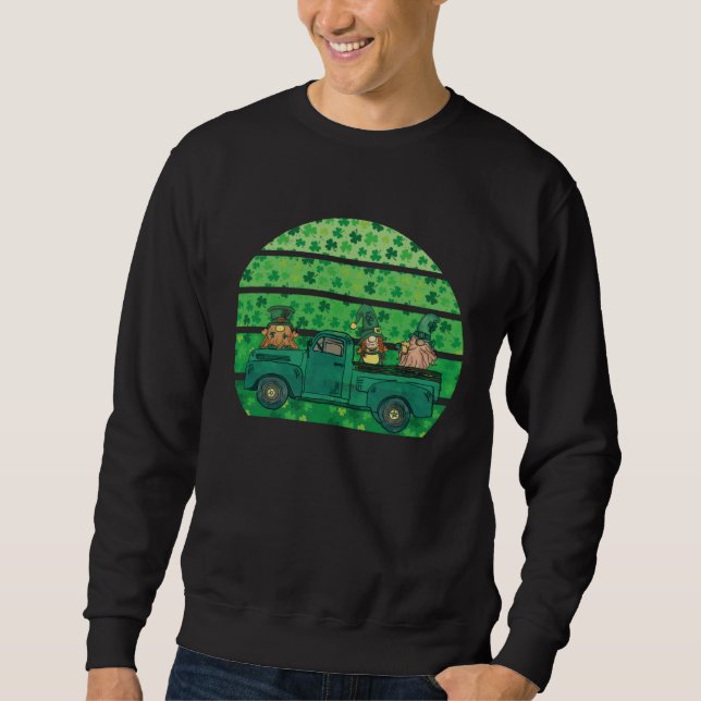 Sweatshirt Gnomes St Patricks Day Green Irish Shamrock St Pat (Devant)