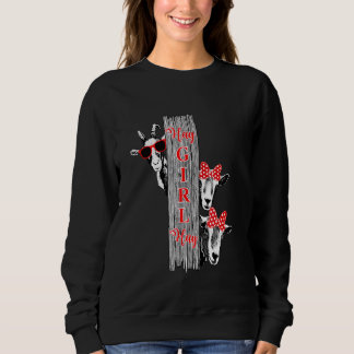 Sweatshirt Goat Hay Girl