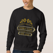Gold Oak Leaf Family Reunion Custom Name and Year
