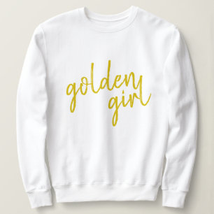 Sweatshirt Golden Girl   Script Gold moderne