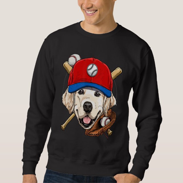 Sweatshirt Golden Retriever Baseball Player Coaches Catcher D (Devant)