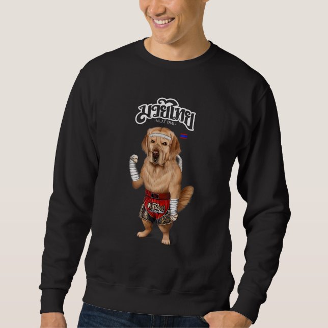 Sweatshirt Golden Retriever Chien Comme Muay Thai Kick Boxe C (Devant)