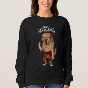 Sweatshirt Golden Retriever Chien Comme Muay Thai Kick Boxe C