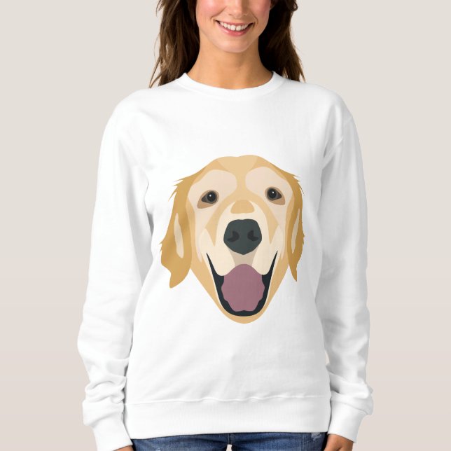 Sweatshirt Golden retriever d'illustration (Devant)