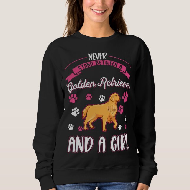 Sweatshirt Golden Retriever Girl  2 (Devant)