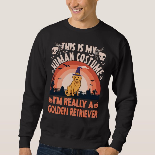 Sweatshirt Golden Retriever Halloween Costume humain (Devant)