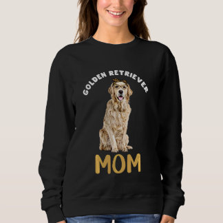 Sweatshirt Golden Retriever Maman Chien Empreinte de léopard 
