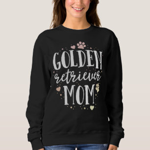 Sweatshirt Golden Retriever Maman Empreinte de patte Fur Mama