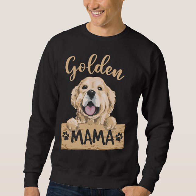 Sweatshirt Golden Retriever Maman mignonne Chien Maman (Devant)