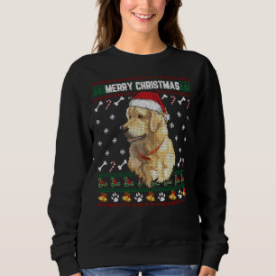Sweatshirt Golden Retriever Ugly Sweer Joyeux Noël
