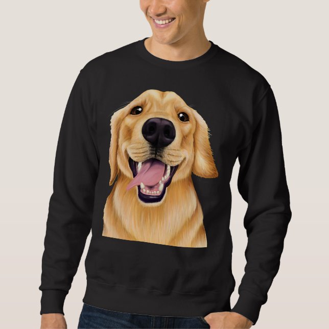 Sweatshirt Golden Retriever Up Close Dog (Devant)