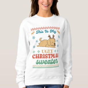 Sweatshirt Golden Retriever Vilain pull de Noël