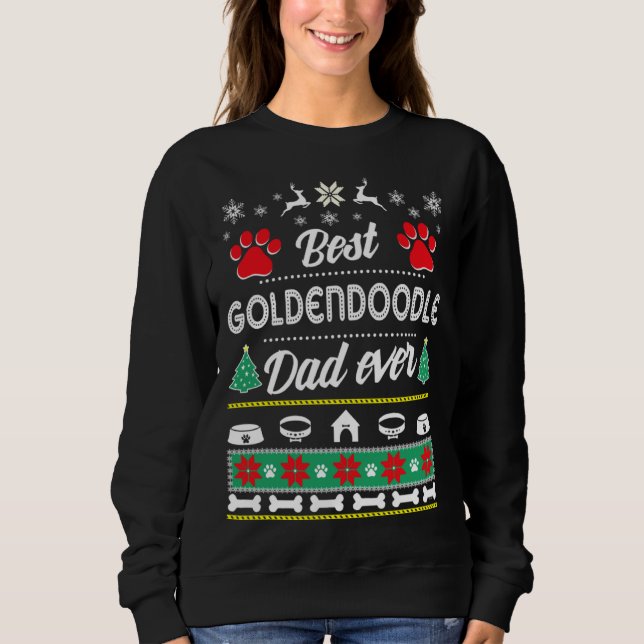 Sweatshirt Goldendoodle Dad   Ugly Christmas (Devant)