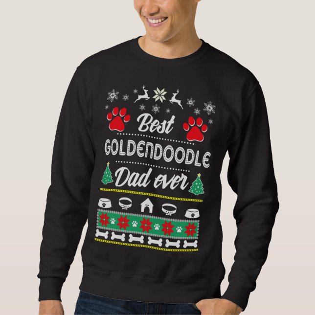 Sweatshirt Goldendoodle Dad   Ugly Christmas (Devant)