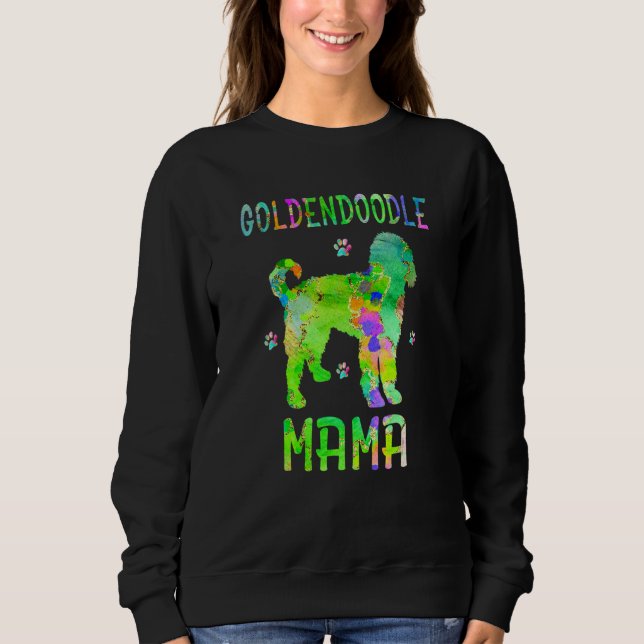 Sweatshirt Goldendoodle Mama Colorful Chig Maman (Devant)