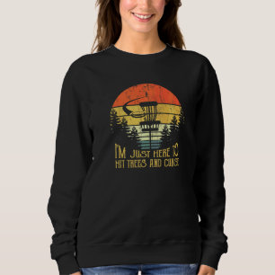 Sweatshirt Golf à Disque Frappe les Arbres et Jure Vintage Go