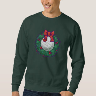 Sweatshirt Golf Ball Christmas Wreath