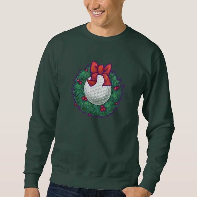 Sweatshirt Golf Ball Christmas Wreath (Devant)