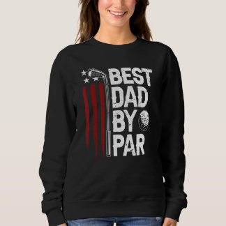 Sweatshirt Golf Best Papa Par Par Par Daddy Golfer Drapeau Am