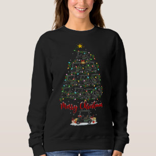 Sweatshirt Golf Cart Lover Xmas Lighting Santa Golf Cart Chri