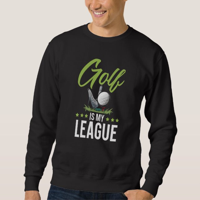 Sweatshirt Golf C'Est Ma Ligue Golfeur Golf Sport Golf Panier (Devant)