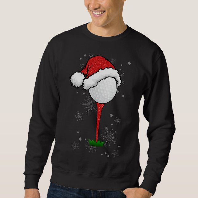 Sweatshirt Golf Noël Holiday Golf Ball Casquette Père Noël Me (Devant)