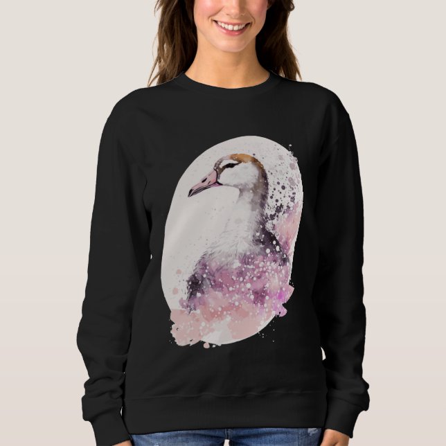 Sweatshirt Goose Cherry Blossom Japanese Sakura Goose (Devant)