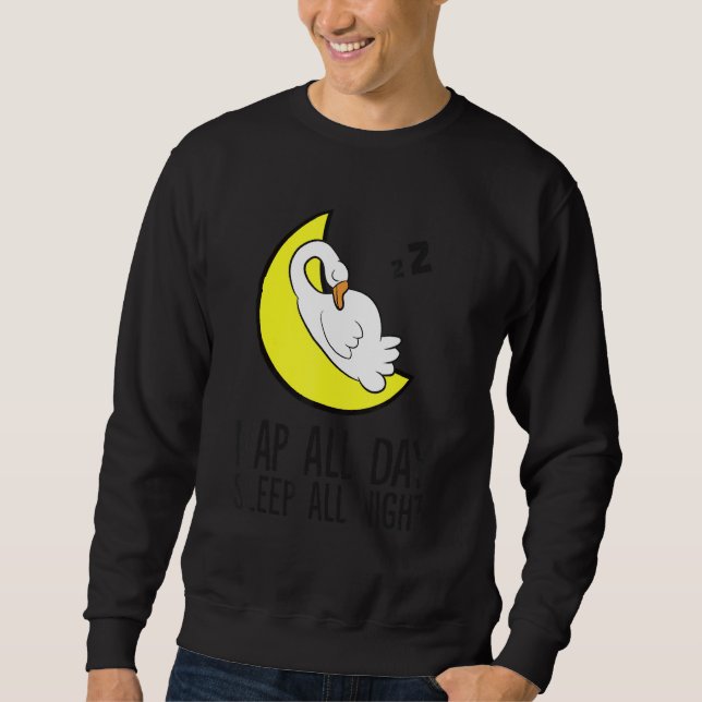 Sweatshirt Goose Tired Nap All Day Sleep All Night Cute Goose (Devant)