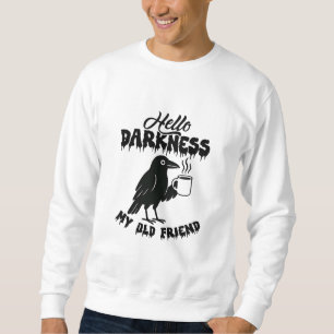 Sweatshirt Goth Crow Coffee "Bonjour les Ténèbres" Art