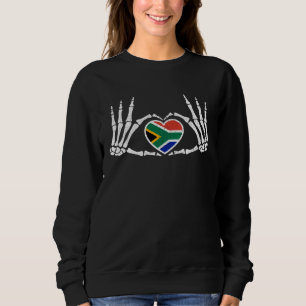 Sweatshirt Gothique Goth Squelette Afrique du Sud Africain Ha