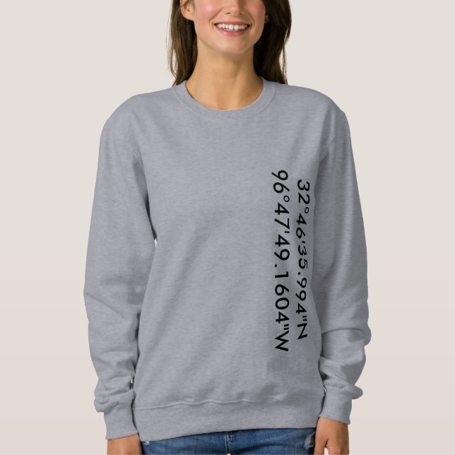 Sweatshirt GPS personnalisé (Devant)