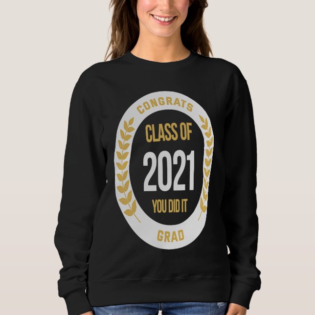 Sweatshirt Graduation  For Her Him 2021 High School College M (Devant)