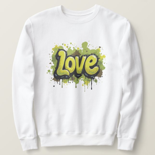 Sweatshirt Graffiti Grime & Grove Love (Design devant)